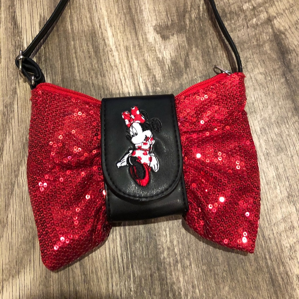 “SOLD” Minnie Mouse red sequence girl’s purse